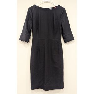 NWT Nora Gardner Black 3/4 Length Sleeve Sheath Dress Size 0